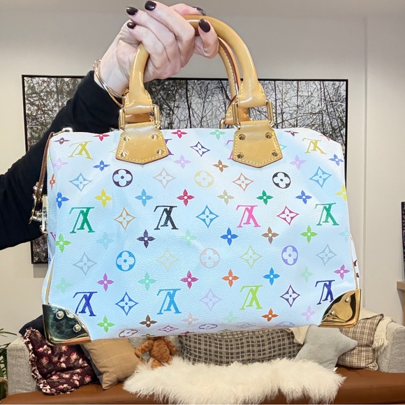 LOUIS VUITTON X MURAKAMI TAKASHI SPEEDY 30 WHITE MULTICOLOUR - Picture 9 of 17